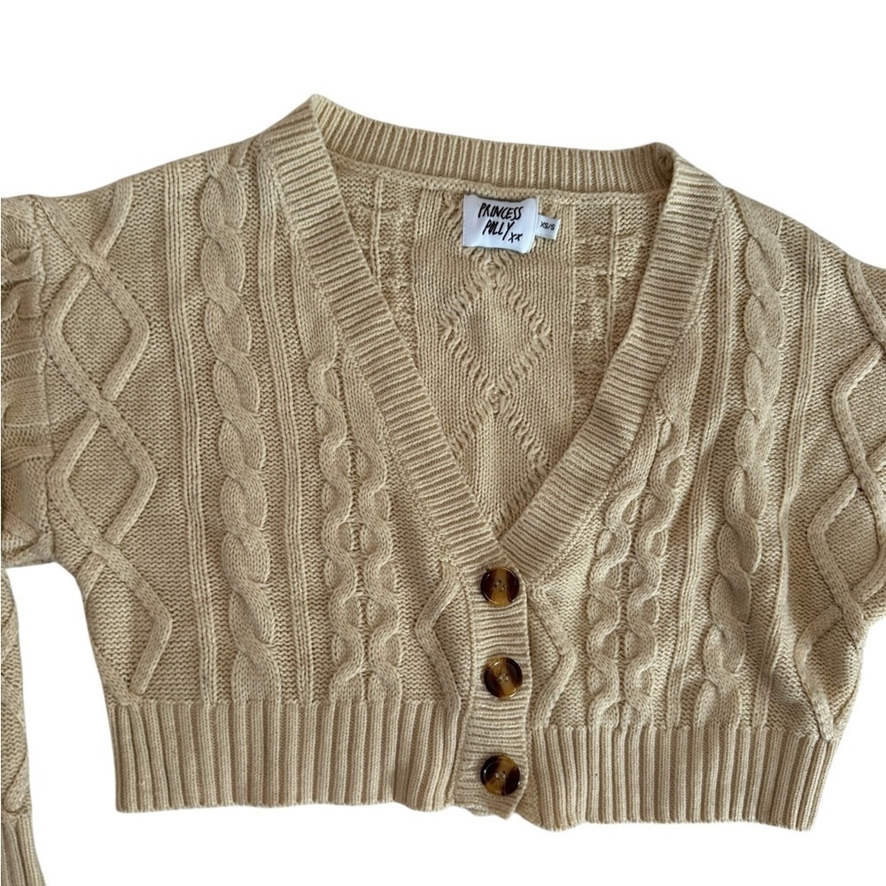Princess Polly soleil cropped sweater set beige Size XS/S - Picture 8 of 17
